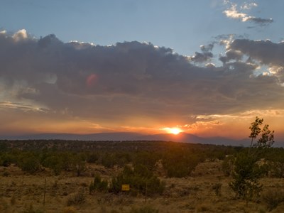 New Mexico Wildfire at Sunset