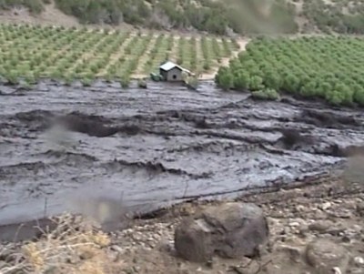 Dixon’s Apple Orchard, Cochiti Canyon Flood, August 22, 2011